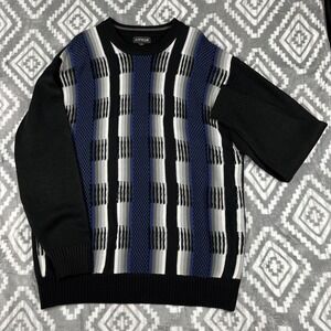 Vintage CJ Tyler Sweater Mens 2XL 3D Abstract Pullover Acrylic Crewneck Grandpa